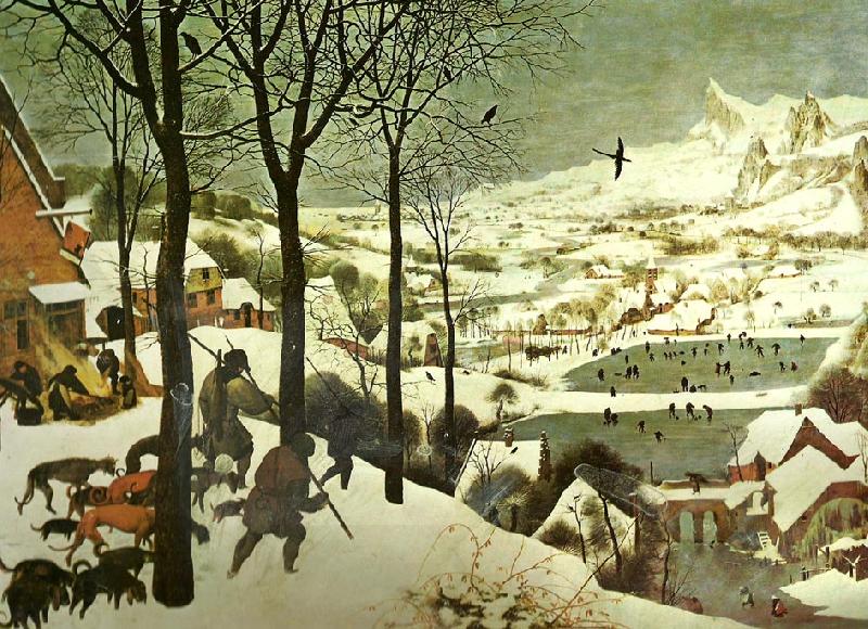 Pieter Bruegel jagarna i snon, januari China oil painting art